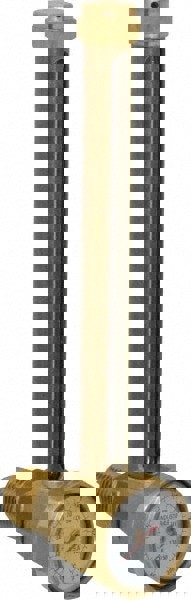 5-1/4 Inch Long Sight, 1/2 Inch Thread Size, Buna-N Seal Elbow With 1-3/8 Inch Dial Thermometer, Vented Oil-Level Indicators and Gauge